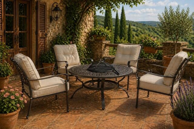Almeria Terrace Set with Firepit Almeria Terrace Set with Firepit