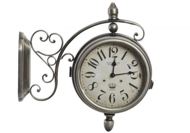 WALL CLOCK METAL GLASS  