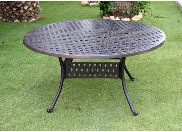 Almeria Large Round Patio Table, Round Patio Sets For 6