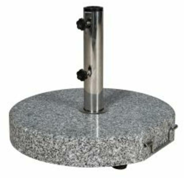 ROUND Granite Parasol Base 40KG with wheels and Handle