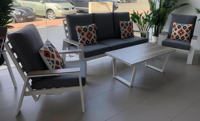 Java White XL Recliner 5 Seat Sofa Set