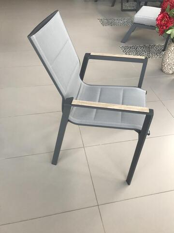 Java  Charcoal Stackable Dining padded chair