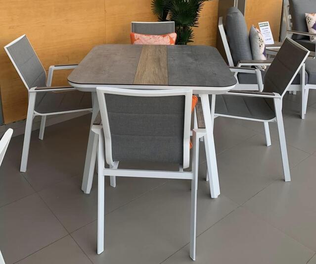 Java White 4 Seat Standard Dining Set