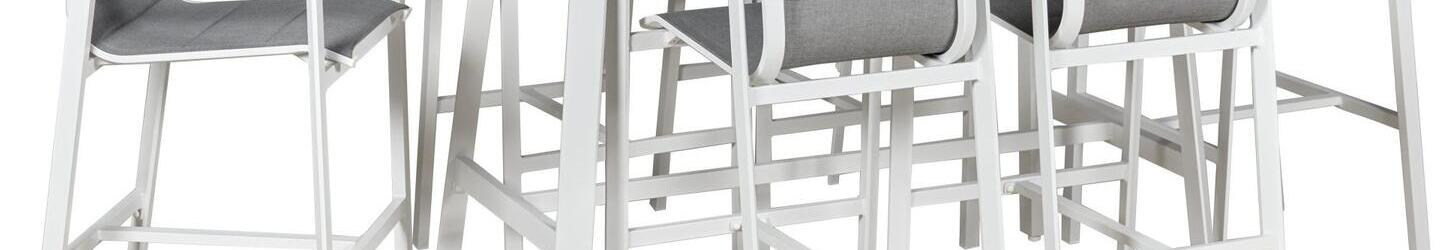 Java White 6 Seat Standard Bar Set
