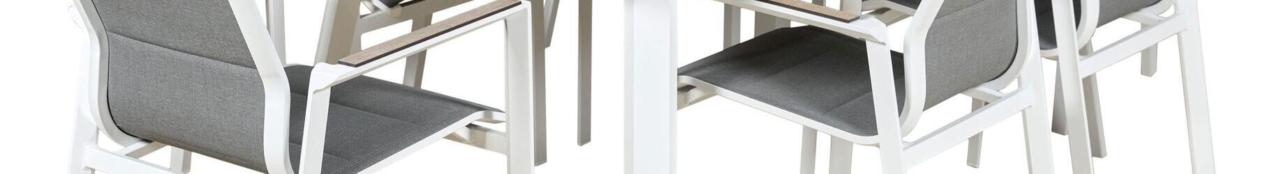 Java White 6 Seat Standard Dining Set