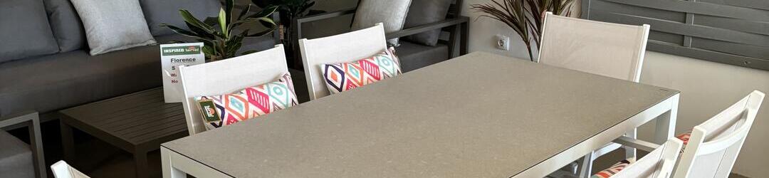 Aruba White 6 Seat Dining Set