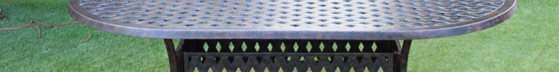 Almeria Oval Cast Aluminium Patio Table 