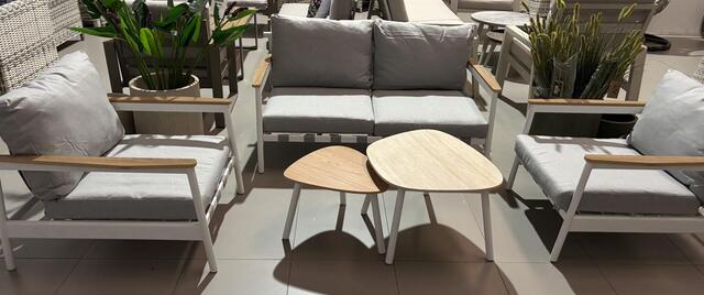 Paxos 5 Piece White/Grey Sofa Set Paxos 5 Piece White/Grey Sofa Set