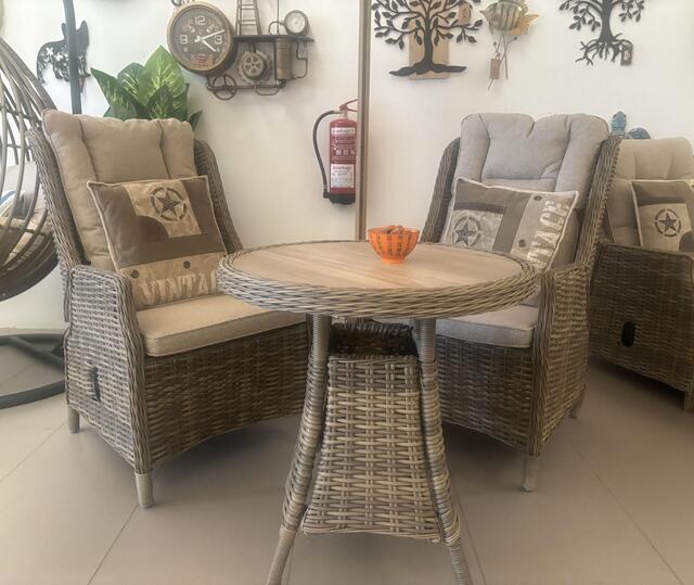 Manilla Mocha Reclining Bistro Set