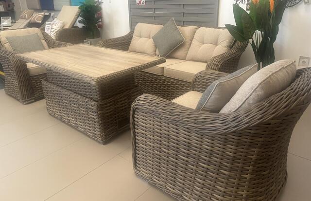 Manilla Mocha Club 3 seat Sofa Set