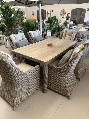 Manilla Mocha 6 Seat Dining Table