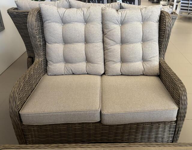 Manilla Mocha High Back 2 Seat Sofa Set With 2 Height Table Manilla Mocha High Back 2 Seat Sofa Set With 2 Height Table