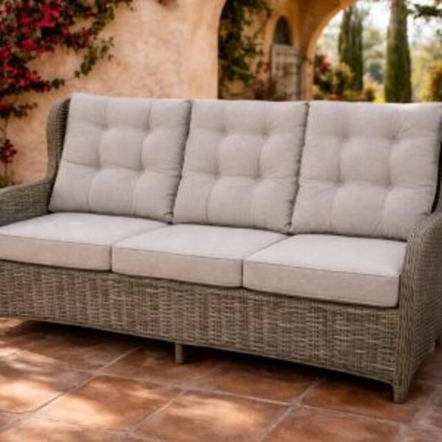 Manilla Mocha High Back 3 Seat Sofa Manilla Mocha High Back 3 Seat Sofa