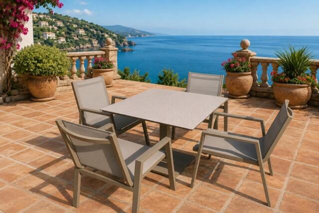 Tahiti Mocha 4 Seat Dining Set