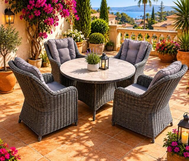 Havana Round 4 Seat Dining Set Havana Round 4 Seat Dining Set