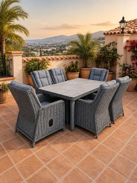 Havana 6 Seat Reclining Dining Set Havana 6 Seat Reclining Dining Set