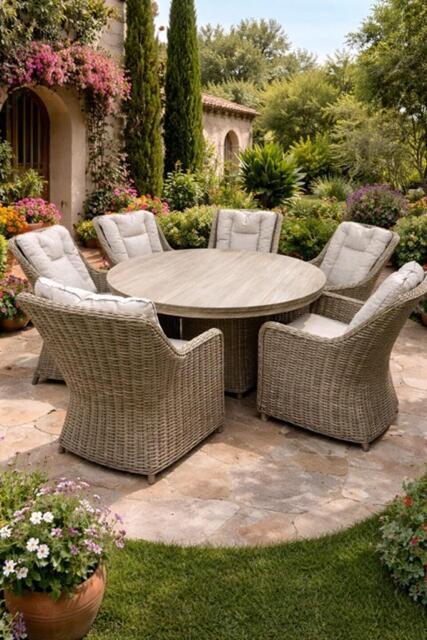 Manilla 6 Seat Round Dining Set