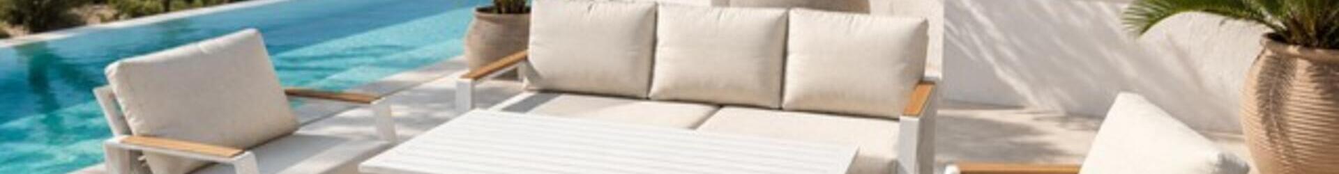 Samos 3 Seat Sofa Set with High Table & Bench