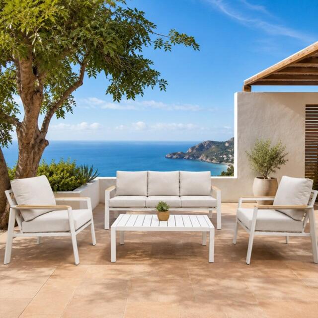 Samos 3 Seat Sofa Set with Coffee Table